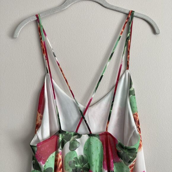 SHOW ME YOUR MUMU Criss Cross Applesauce Cactus Bloom Mini Dress Size Medium - Picture 9 of 11